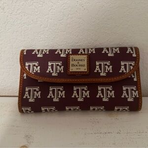 Dooney & Bourke Maroon and White Wallet